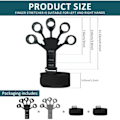 Miniatyrbild 6 av 6: 2-pack fingerförstärkare handgreppsstärkare 6 motståndsnivåer band silikon handledssträckare gitarrfingerövningstränare