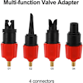 Miniatyrbillede 2 af 5: Oppustningsadapter SUP Pumpe Adapter Luftpumpe Konverter Standard Luftventilmontering til 4 Standard Oppustere B