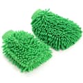 Mikrofiber biltvättvante tjock ultramjuk set grön green