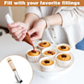 Miniatyrbillede 4 af 5: Muffinforme i rustfrit stål til muffins, kagetilbehør, kagefyld