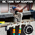 Miniatyrbillede 3 af 5: Vandtank vandtank adapter til tilslutning af haveslanger indløbsdiameter 60 mm 2 stk