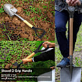 Miniatyrbilde 5 av 5: Spade D-grep Håndtak Indre Diameter 32 mm PVC Spade Snøskuffe Erstatningshåndtak Hagetilbehør for Spade Snøskuffe Graveverktøy (Svart)