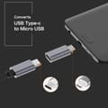 Miniatyrbillede 3 af 5: USB C til Micro USB-adapter, (4-pak) Type C hun til Micro USB han konverteringsstik understøtter opladning og datasynkronisering (grå)