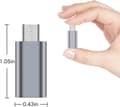 Miniatyrbillede 5 af 5: USB C til Micro USB-adapter, (4-pak) Type C hun til Micro USB han konverteringsstik understøtter opladning og datasynkronisering (grå)