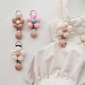 Pikkukuva 5 / 5: Tyylikäs Kukkahattu Klipsi Kätevä Kukkahattu Klipsi Matkatarvike Käytännöllinen Kukkahattu Pidike Sopii Hattuun ja Laukkuun Apricot with green f