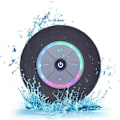 Miniatyrbild 1 av 4: Svart Vattentät Bluetooth-högtalare - Sugpropp - Bärbar Högtalare - Inbyggt Batteri - Svart