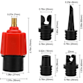 Miniatyrbillede 3 af 5: Oppustningsadapter SUP Pumpe Adapter Luftpumpe Konverter Standard Luftventilmontering til 4 Standard Oppustere B