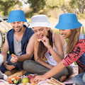 Miniatyrbillede 4 af 6: 2-pak Sommer Fiskerhatte, Bomulds UV-beskyttelse Bucket Hat, Regnhatte til Kvinder og Mænd