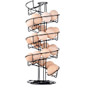 Miniatyrbilde 1 av 4: Spiraldesign Egg Skelter Dispenser Rack i Metall, Oppbevaringsstativ, Svart