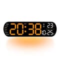 LED digital väggklocka - med temperatur, datum orange orange