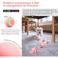 Miniatyrbillede 4 af 6: Interaktiv Kattebold, Smart Automatisk Rullende Indendørs Kattelegetøj, med Skiftende LED-Lys, 2 Tilstande