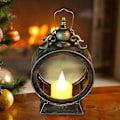 Miniatyrbillede 4 af 5: Dekorativ Retro Lampe Med Flakkende Lys Indendørs Eller Udendørs Til Spisebord A