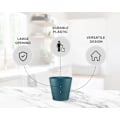 Miniatyrbillede 2 af 3: Papirkurv i plastik 6L - Brudsikker affaldskurv til kontorbord og soveværelseskurv - Ideel papirkurv med bølgedesign 6L