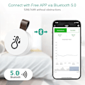 Miniatyrbild 2 av 4: 2 st Trådlös Termometer Hygrometer, Mini Bluetooth 5.0 Fuktighetssensor med Dataexport & Varningar för iOS Android