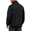 Miniatyrbild 3 av 3: Halv dragkedja tröjor för män stickad pullover jumper långärmad jacquard tröjor Black