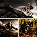 Miniatyrbillede 2 af 4: OUTAD Ultra Kraftig LED Forlygte - USB Genopladelig - Til Mountainbikes - Sort