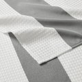 Miniatyrbillede 4 af 5: Stribet Bruseforhæng Solid Mikrofiber Vandafvisende Behandling Grå (180*180CM)