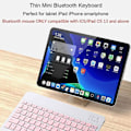 Pikkukuva 4 / 5: Ladattava Bluetooth-näppäimistö ja hiiri -yhdistelmä, erittäin ohut kannettava kompakti langaton hiirisetti Android Windows -tabletille, puhelimelle, iPadille ja iOS:lle pink