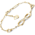 Miniatyrbild 2 av 2: 925 Sterling Silver Infinity Oändlig Kärlek Symbol Charm Justerbart Armband Julklapp