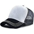 Miniatyrbillede 1 af 4: 5 Panel Baseball Cap, Mesh Cap, Justerbar Snapback, Mesh Ensfarvet Unisex Blanco negro