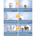 Miniatyrbilde 8 av 9: P13.5S DC6V-24V/3-12V LED Oppgraderingslys Hvit Maglite Bet Lys 3-12V White
