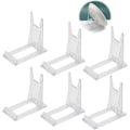 Miniatyrbillede 1 af 5: 6 Stykker Akrylplastik til DVD, Ståplader, Klar Akryl Bogstøtte, Todelt Justerbar Klar Akrylplastik Display Stand Staffeli