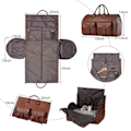 Miniatyrbilde 4 av 5: Rullende klesposer for reise, konvertibel duffel klespose rullebagger, 100% splitter ny Gray