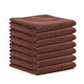Miniatyrbillede 1 af 5: Sæt med 7 mikrofiber viskestykker, bløde, super absorberende og fnugfri brown
