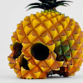 Miniatyrbillede 5 af 6: Kreativt ananas-kraniehovedbeholder kontorbord hjem Halloween dekoration ornamenter