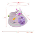 Miniatyrbild 2 av 5: Solskärm Keps med Fläkt USB-driven Solhatt Inbyggd Fläkt för Flickor Pojkar Barn Strand Rosa Purple M