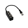 Pikkukuva 4 / 4: RJ45 1–3 Ethernet LAN -verkkokaapelin jakaja 3-suuntainen jatkoadapteriliitin-235