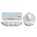 Miniatyrbillede 9 af 9: Cloud Håndledsstøtte Combo Musemåtte med Håndledsstøtte Ergonomisk Smertelindring Sødt Skrivebordstilbehør Skridsikkert Sæt Coral