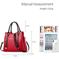 Miniatyrbillede 5 af 7: Damehåndtasker, Elegant Tote Bag med Top-Håndtag, Skuldertaske, Patent Læder Håndtaske, Arbejdstaske til Damer Rojo vino