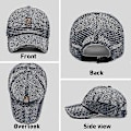 Miniatyrbillede 5 af 5: Unisex Åndbar Fuld Mesh Hat, Hurtigtørrende Løbehat, Sommer Mesh Baseball Cap Justerbar Kølende Vandsportshat Dark grey
