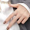 Miniatyrbild 3 av 4: 925 Sterling Silver Pläterade Tumringar - Måne Stjärnring för Flickor - Silver Ring Set med Kubisk Zirkonia - Ångest Fidget Ringar - Present till Flickor Kvinnor
