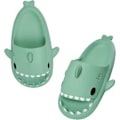 Miniatyrbild 7 av 7: Hajtofflor för pojkar och flickor, Shark Flip Flops för män och kvinnor, Shark Slippers, Bekväma halkfria pool-hajsandaler med tjock sula för sommaren Matcha Green 40/41