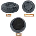 Miniatyrbillede 4 af 4: Hunde Kat Seng Rund Kattekurv Ekstra Blød Plys Komfortabel Sød Kæledyrsseng Dyb Søvn Kæledyr M Dark gray Style 1