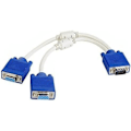 Pikkukuva 1 / 3: Kingwing® VGA 15 Pin PC SVGA Uros - 2 Naaras Kaksois Monitori Adapteri Jakokaapeli