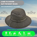Miniatyrbild 4 av 4: Solhatt i bomull UV-skydd Sommarhattar Strandhatt Safari Boonie Hatt Hopfällbar Fiskehatt med Andningsbart Mesh och Justerbar Hakrem Army Green