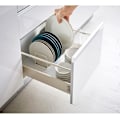Miniatyrbilde 3 av 3: Oppbevaringsstativ for tallerkener, vertikalt tallerkenstativ, serveringsbrettholder, skap-tallerkenstativ (Hvit) White