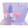 Miniatyrbild 4 av 6: Barn Enhörningsdräkt Klänning, Flicka Enhörningskjol, Blommor Flicka Ärmlös Festkläder, Födelsedagskläder Festkläder Purple 140cm