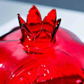 Miniatyrbilde 3 av 5: Granateple Glassvase Hjemmedekorasjon Blomstervase for Frukt Cachepo Red S
