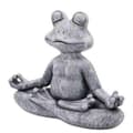 Mediterande Groda Meditation Groda Utomhus Dekoration Trädgårdsstaty Hartsprydnader Trädgård Innergård Design