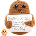 Miniatyrbild 1 av 7: Mini Positiv Potatis Rolig Docka 7.5cm, Positiv Potatis Docka, Positiv Potatis Rolig, Fickkram Mini Kreativ Söt Stickad Plysch