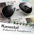 Pikkukuva 3 / 4: Klassiset suuret pilottilasit miehille, polarisoidut, kevyet metallikehyksiset aurinkolasit retro, aurinkolasit naisille