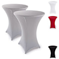 Miniatyrbild 1 av 5: Eleganta Antracit Stretchöverdrag Bar Bordsöverdrag för Bistrobord Silver  gray 80  2 Set