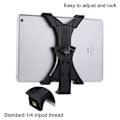 Miniatyrbilde 4 av 5: 2 i 1 Nettbrett Telefon Tripod Feste Hurtig Svingbar Tilt Justerbar 360 Roterende Holder Nettbrett Adapter Klemme Stativ Feste for Videoopptak