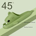 Miniatyrbild 3 av 7: Hajtofflor för pojkar och flickor, Shark Flip Flops för män och kvinnor, Shark Slippers, Bekväma halkfria pool-hajsandaler med tjock sula för sommaren Dark green 40/41
