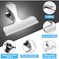 Miniatyrbillede 5 af 6: 8 stk. Bulldog Clips, 7,6 cm brede Binder Clips, Sølvfarvede Rustfri Stålclips til Organisering af Filer, Fotos, Tasker, Papirer, Clips
