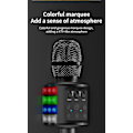 Pikkukuva 6 / 6: Karaokemikrofoni, langaton Bluetooth-mikrofoni lapsille LED-valoilla, kannettava karaokelaite laulamiseen, lelu/lahja tytöille ja pojille, KTV, kaiutin Black